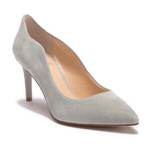 Vince Camuto Jaynita Cloud Gray Pumps Suede Stiletto Leather Heels: 7.5M